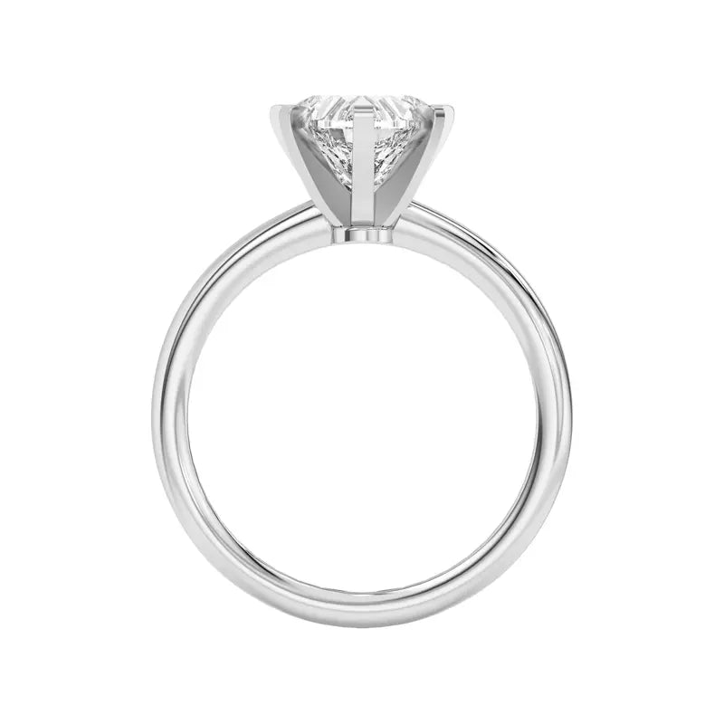 Heart Shape Solitarie Lab Grown Engagement Ring