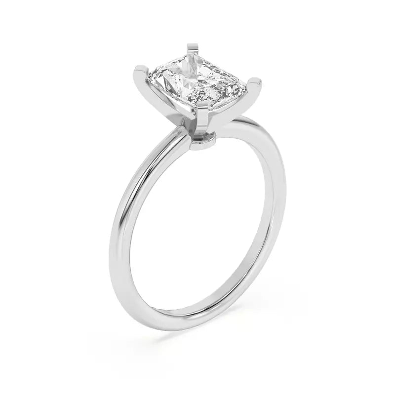 Radiant Solitarie Lab Grown Engagement Ring