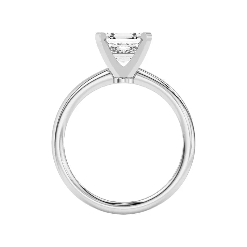 Classic Asscher Cut Solitarie Lab Grown Engagement Ring