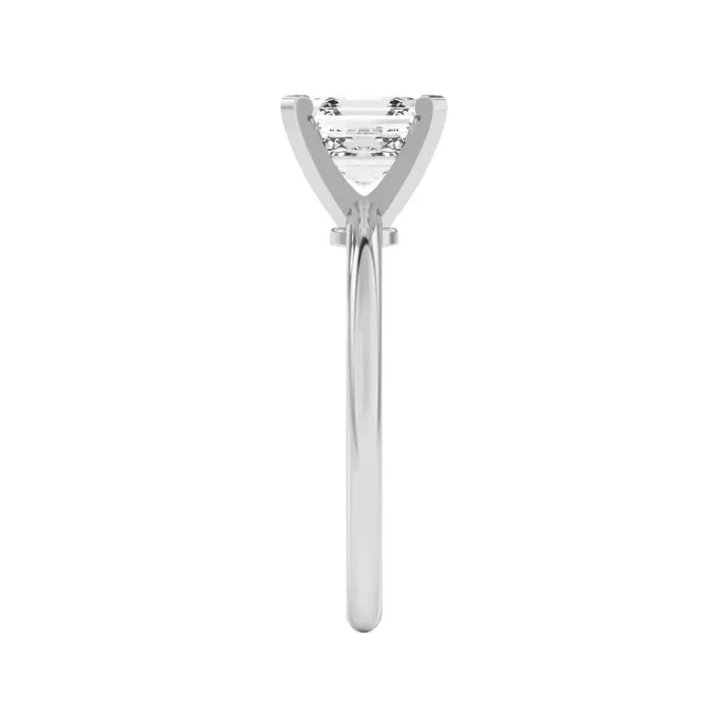 Classic Asscher Cut Solitarie Lab Grown Engagement Ring