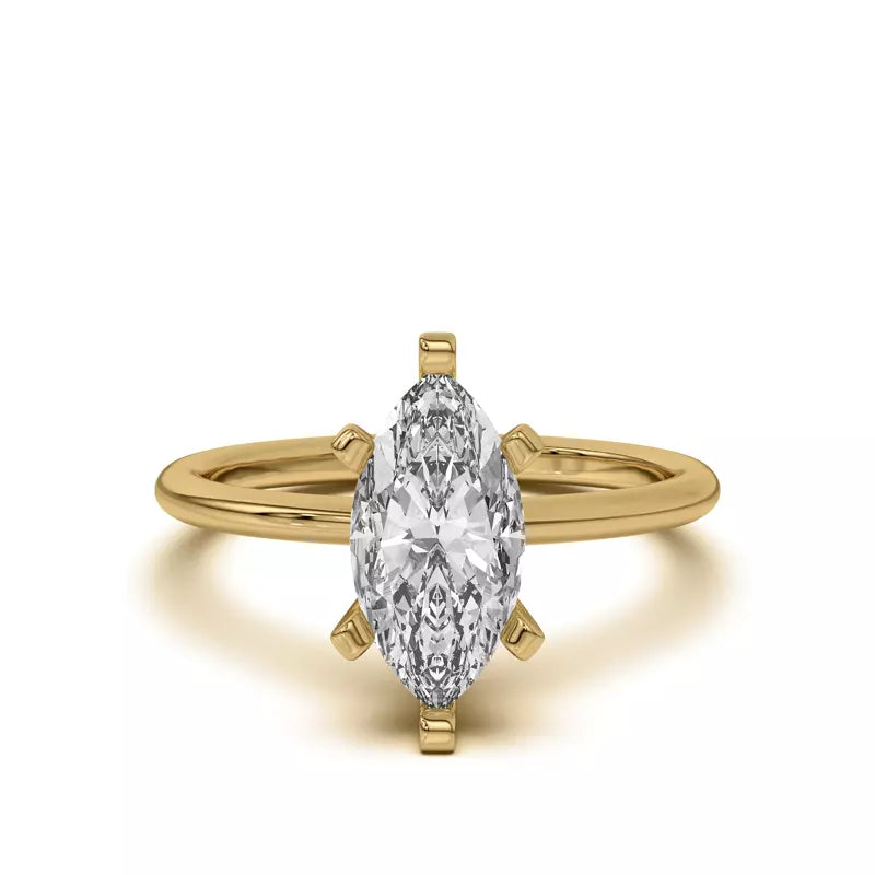 Marquise Solitarie Lab Grown Engagement Ring