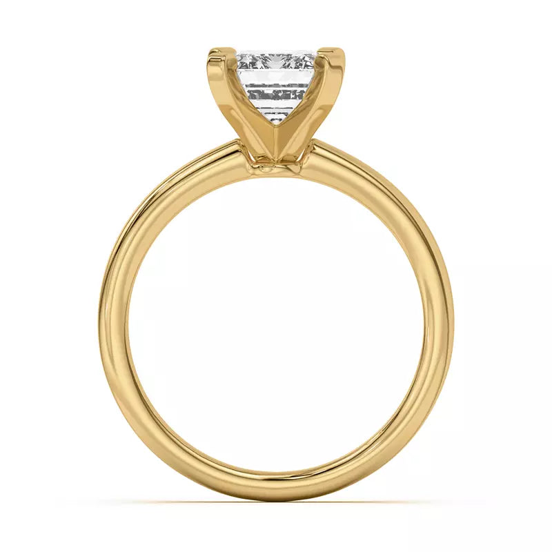 Classic Emerald Cut Solitarie Lab Grown Engagement Ring