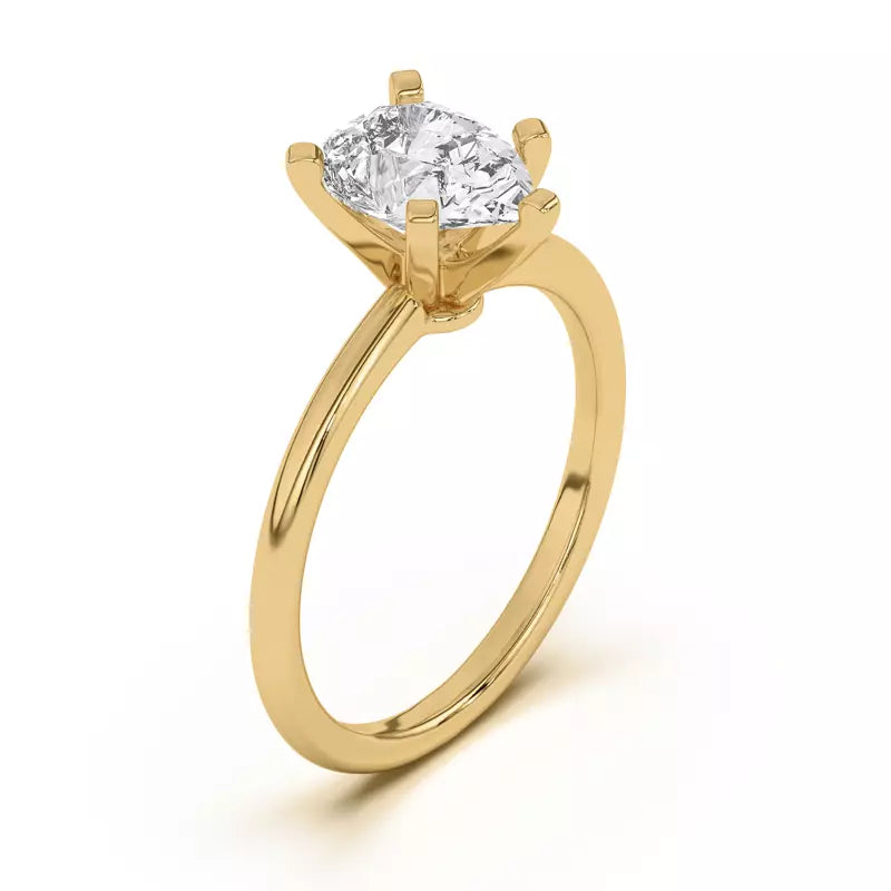Pear Shape Solitarie Lab Grown Engagement Ring