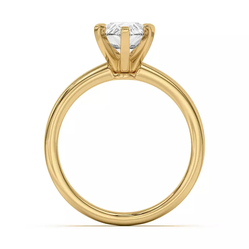 Pear Shape Solitarie Lab Grown Engagement Ring