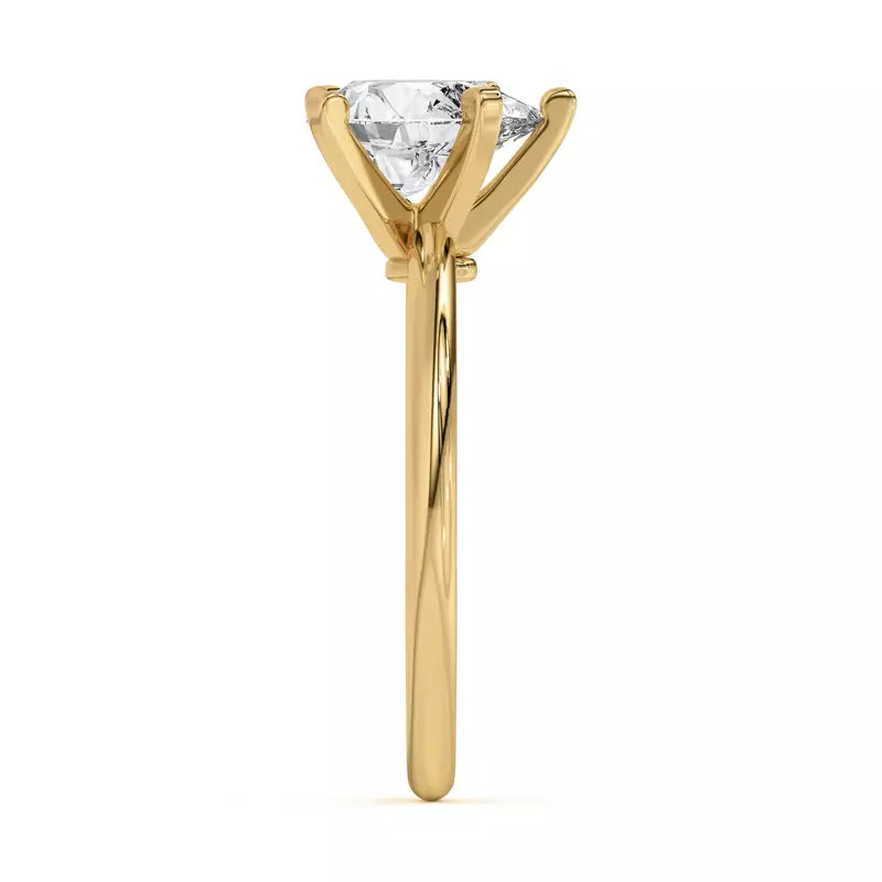 Pear Shape Solitarie Lab Grown Engagement Ring