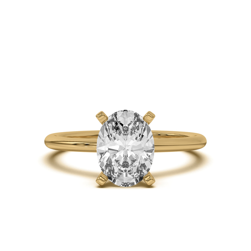 Oval Solitarie Lab Grown Engagement Ring