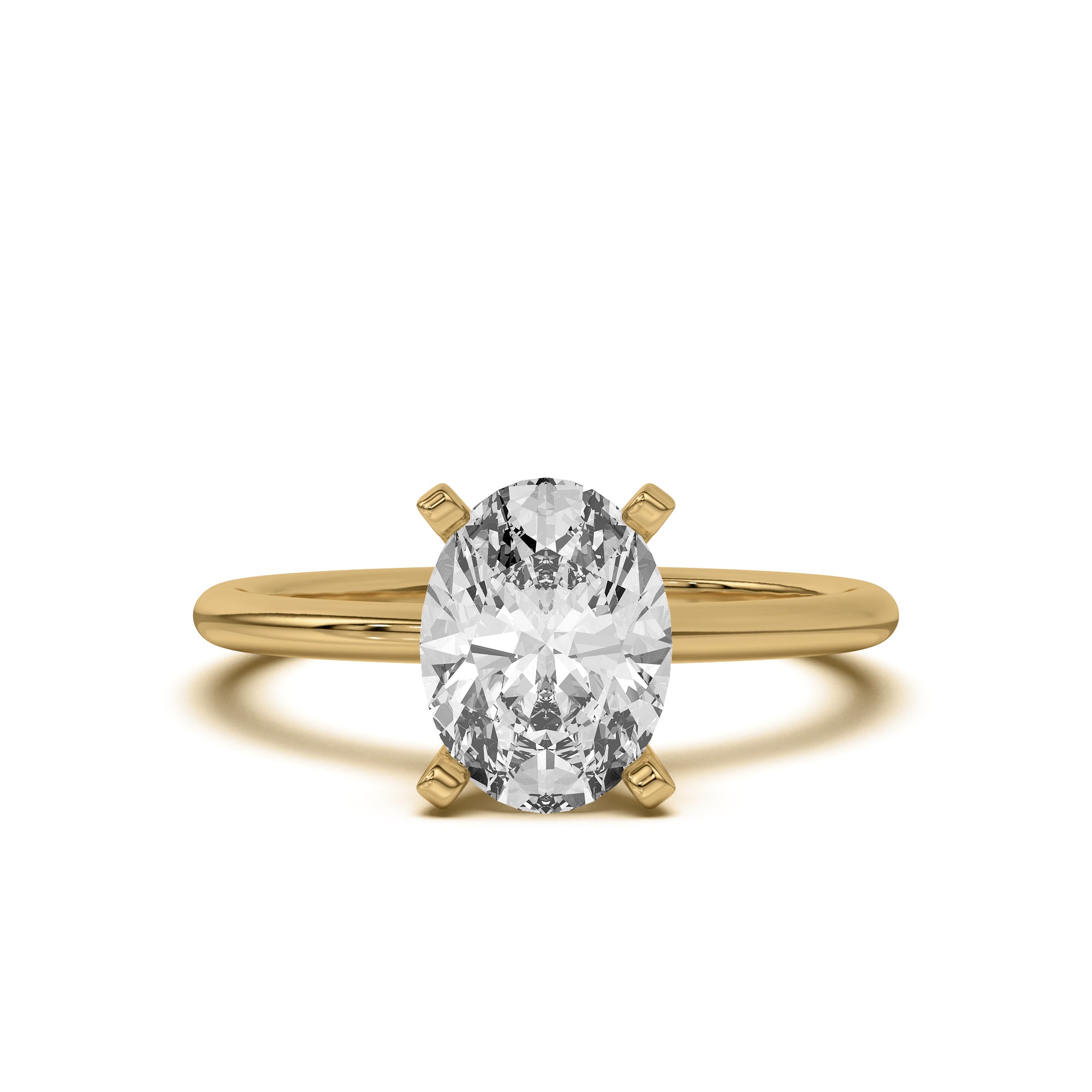 Oval Solitarie Lab Grown Engagement Ring