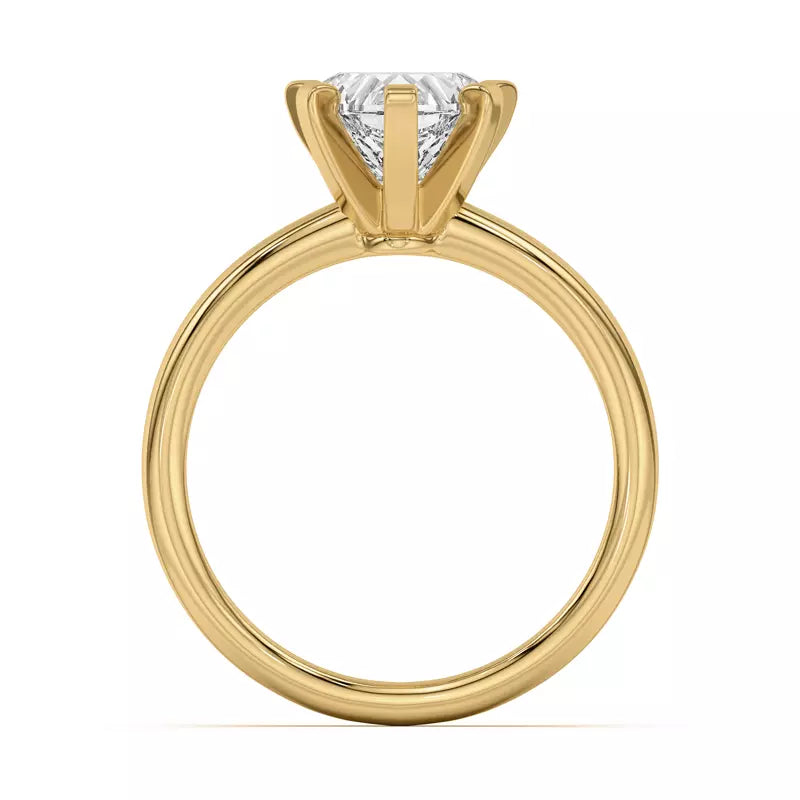 Heart Shape Solitarie Lab Grown Engagement Ring