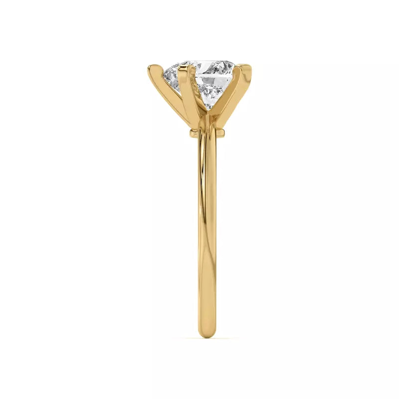 Heart Shape Solitarie Lab Grown Engagement Ring