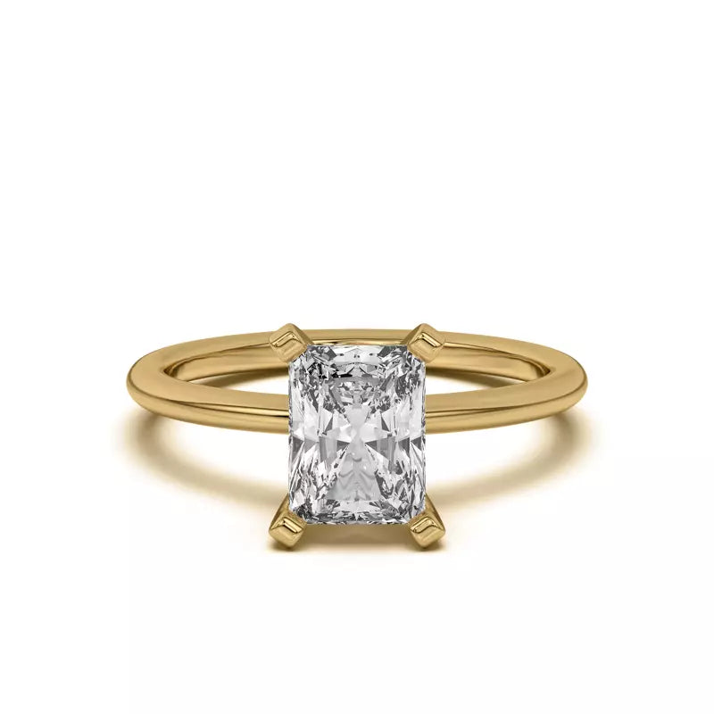 Radiant Solitarie Lab Grown Engagement Ring