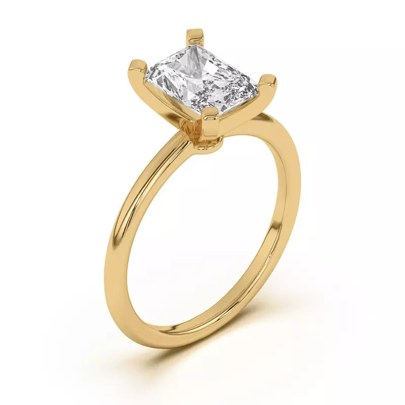 Radiant Solitarie Lab Grown Engagement Ring