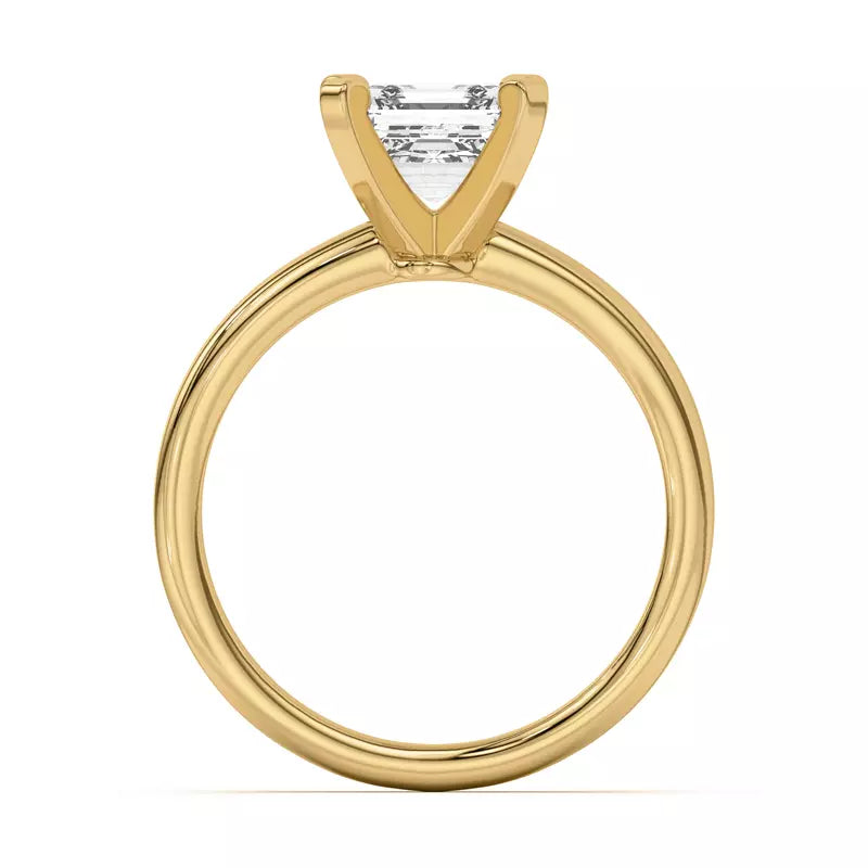 Classic Asscher Cut Solitarie Lab Grown Engagement Ring