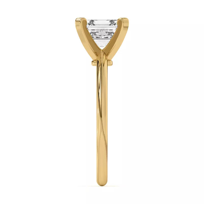 Classic Asscher Cut Solitarie Lab Grown Engagement Ring