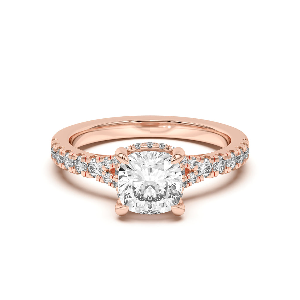 Cushion Cut, Lab Grown Engagement Ring