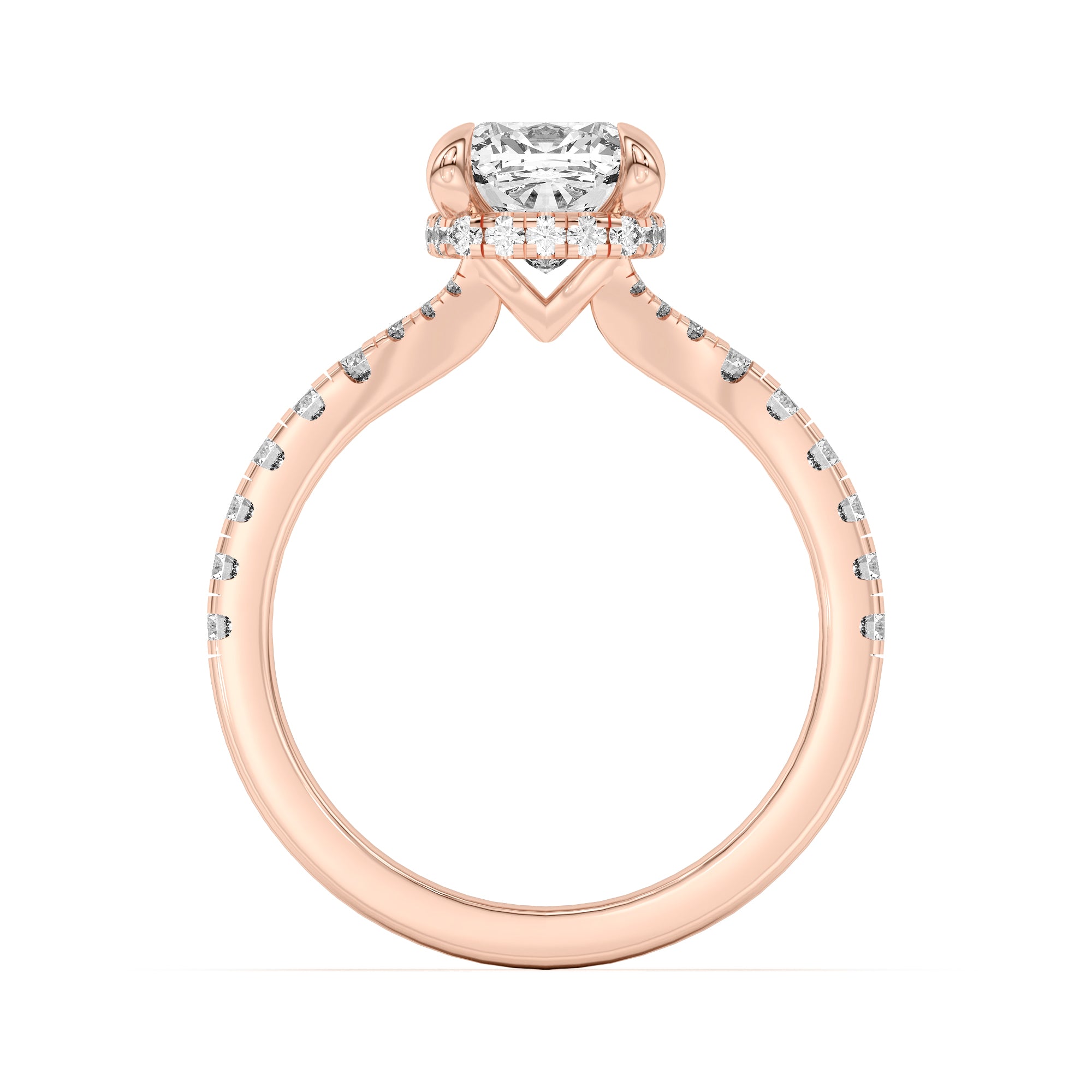 Cushion Cut, Lab Grown Engagement Ring