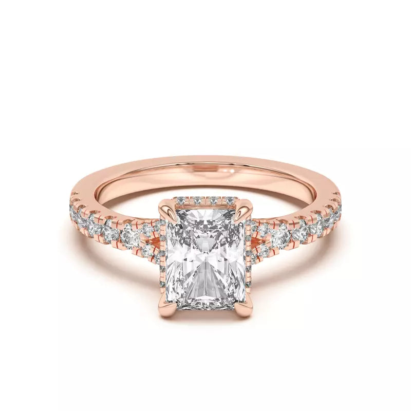 Radiant Cut ,Lab Grown Engagement Ring