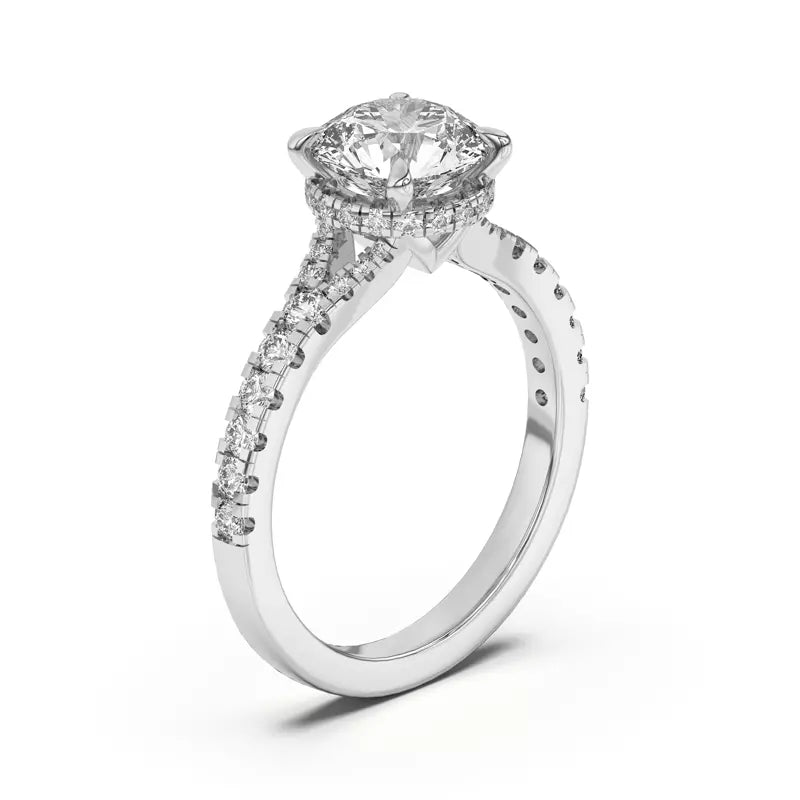 Round Cut , Lab Grown Engagement Ring