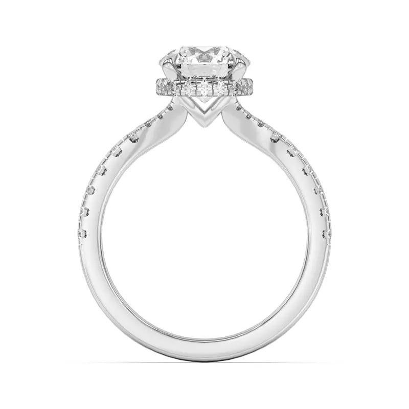 Round Cut , Lab Grown Engagement Ring