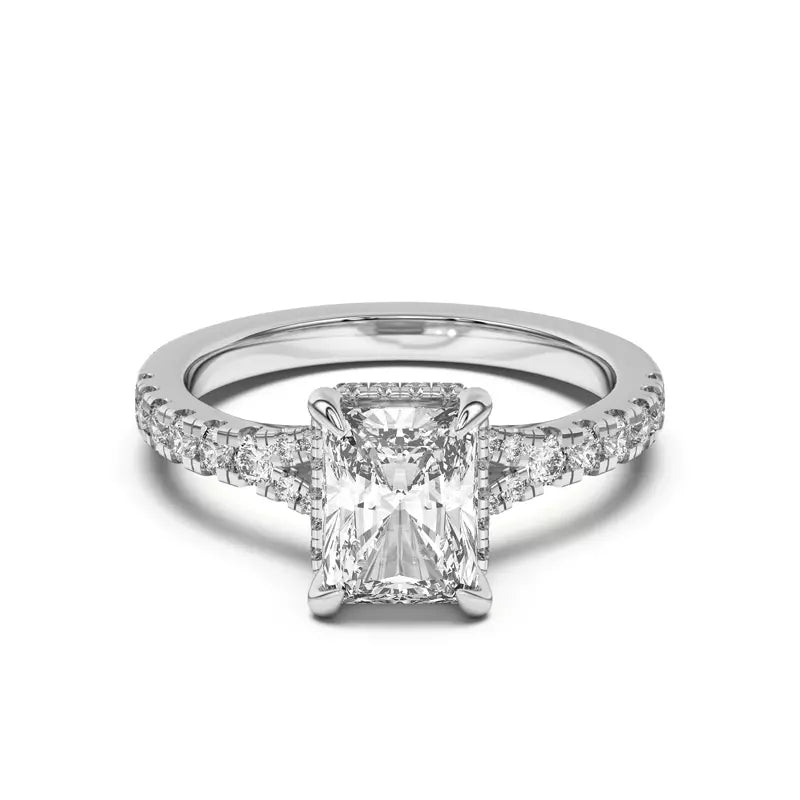 Radiant Cut ,Lab Grown Engagement Ring
