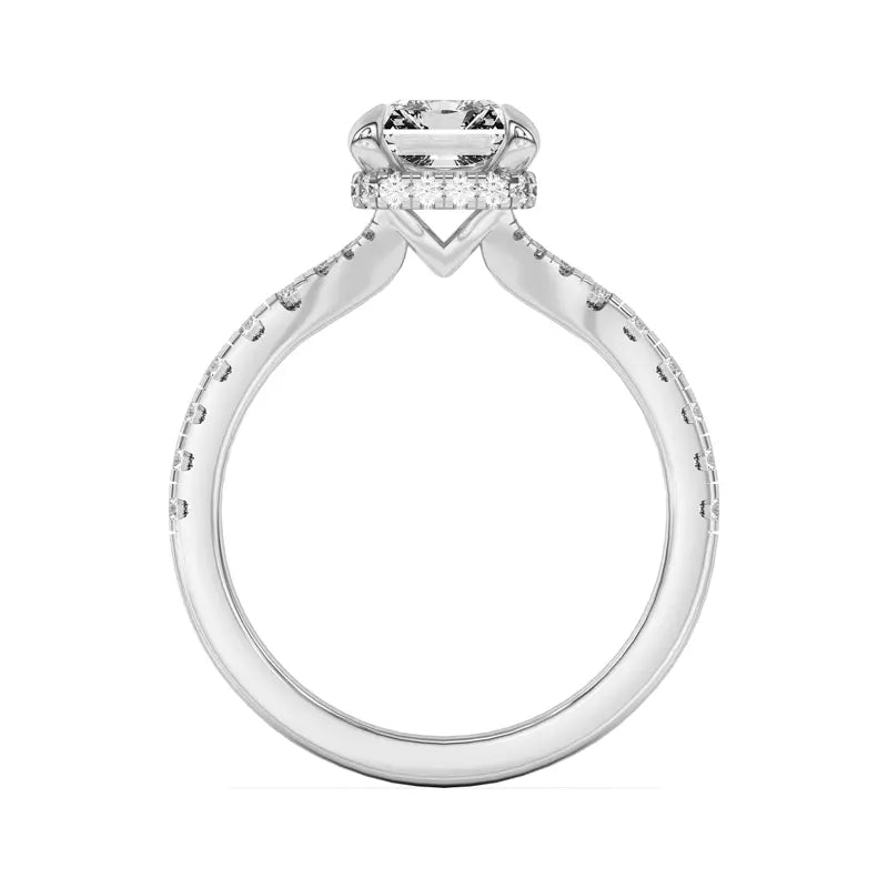 Radiant Cut ,Lab Grown Engagement Ring