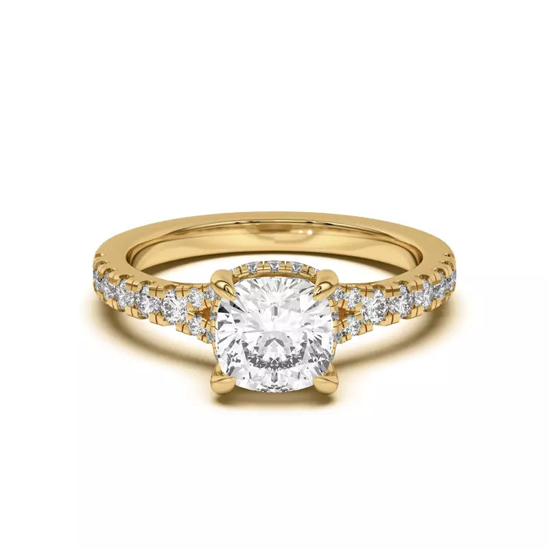 Cushion Cut, Lab Grown Engagement Ring