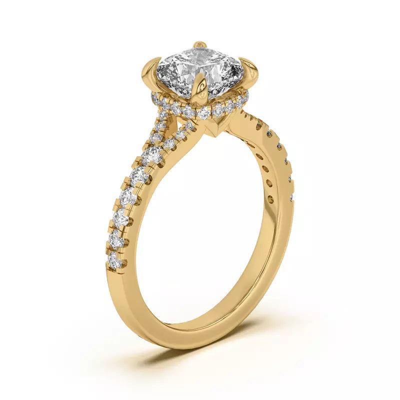 Cushion Cut, Lab Grown Engagement Ring