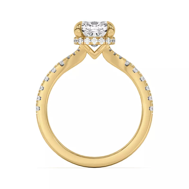 Cushion Cut, Lab Grown Engagement Ring
