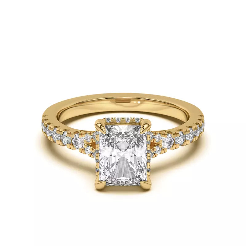 Radiant Cut ,Lab Grown Engagement Ring