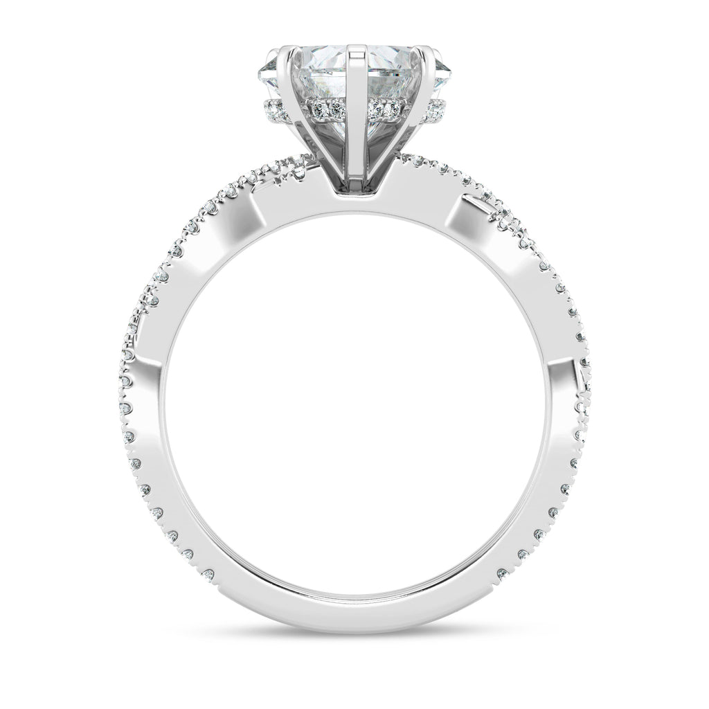 Heart Shape Lab Grown Infinity Engagement Ring