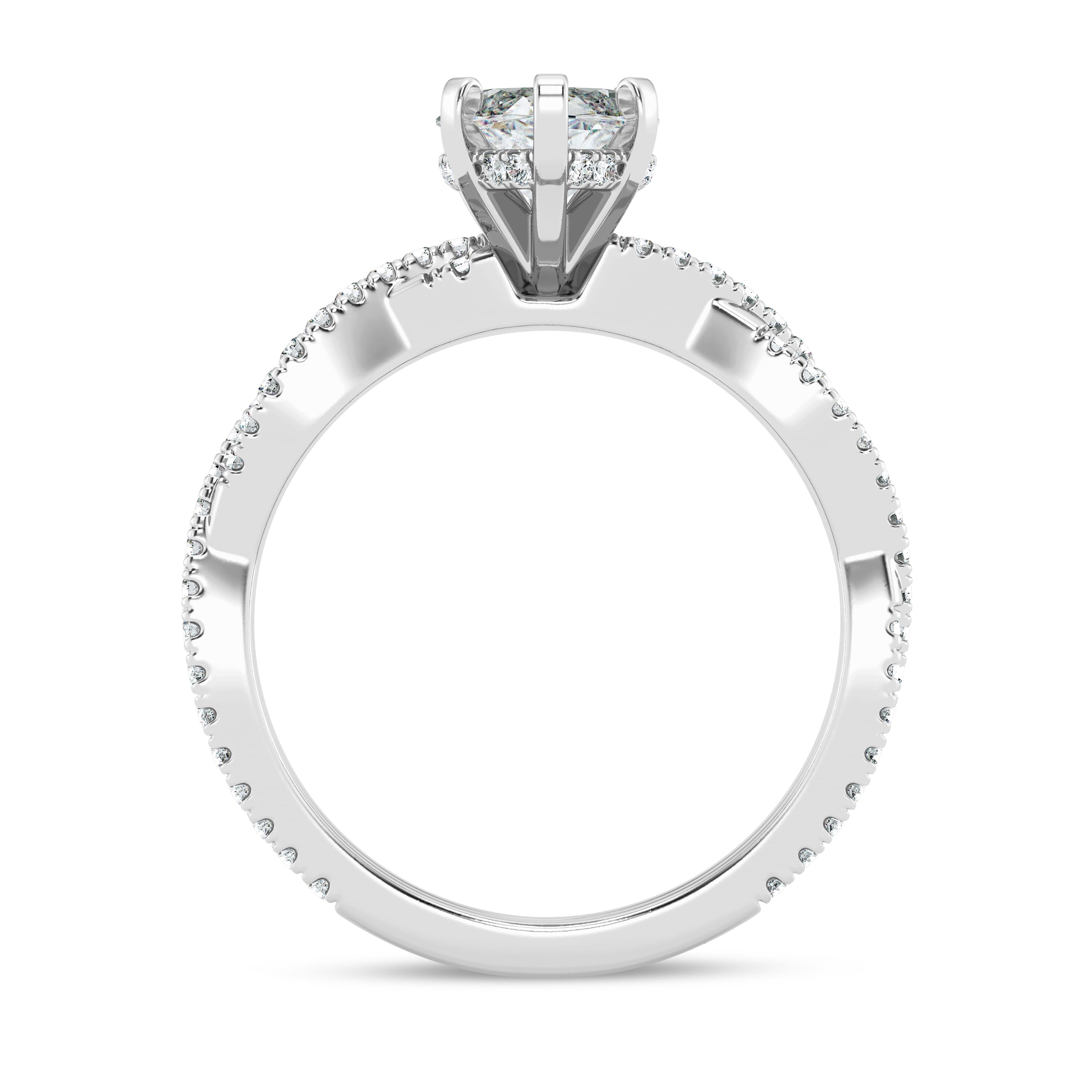 Marquise Lab Grown Infinity Engagement Ring