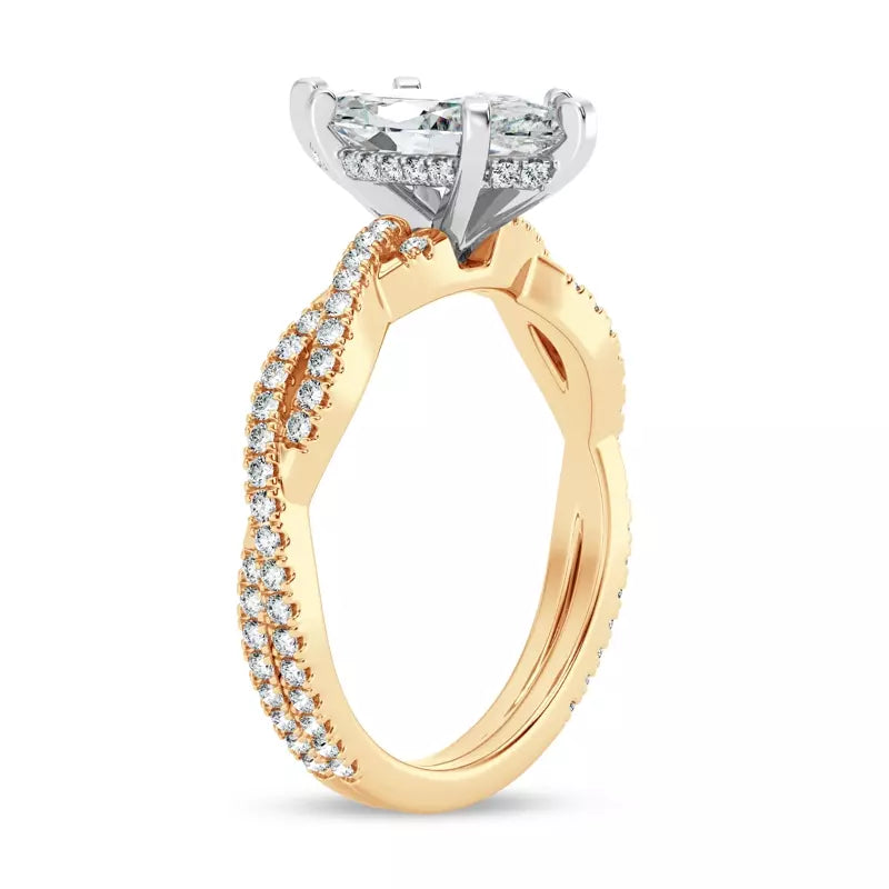 Marquise Lab Grown Infinity Engagement Ring
