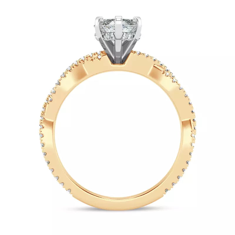 Marquise Lab Grown Infinity Engagement Ring