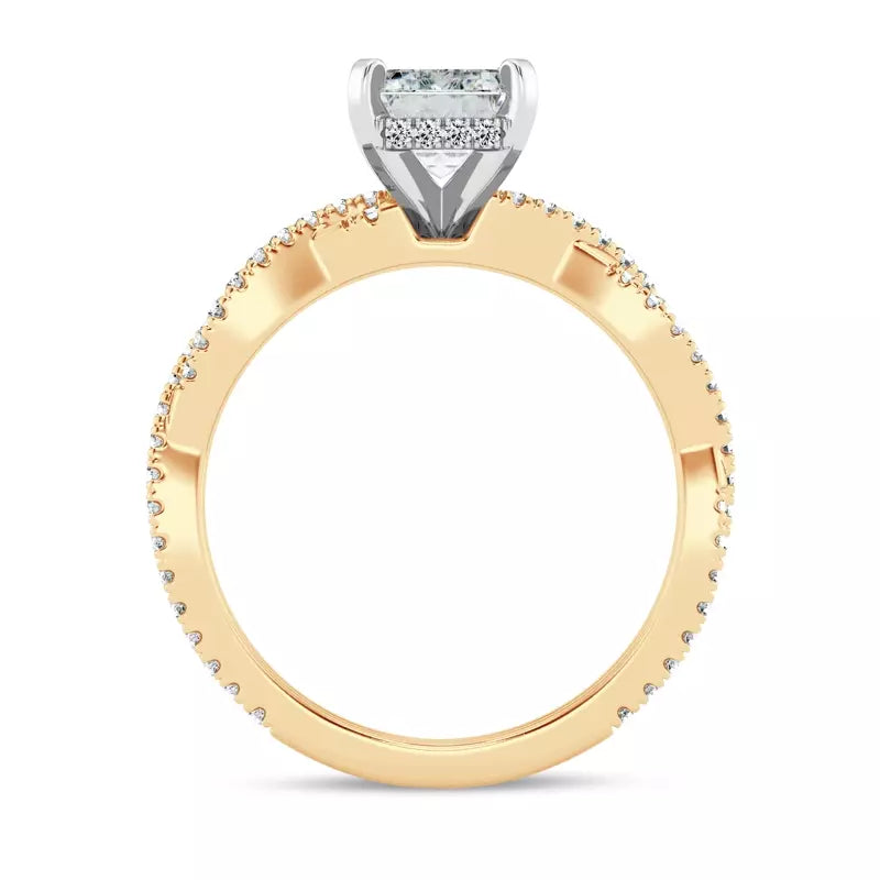 Pear Shape Lab Grown Infinity Engagement Ring