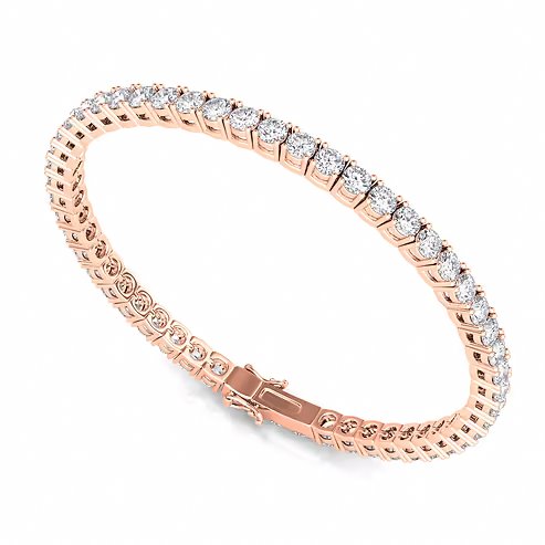4 Prong Round Cut Classic Tennis Bracelet