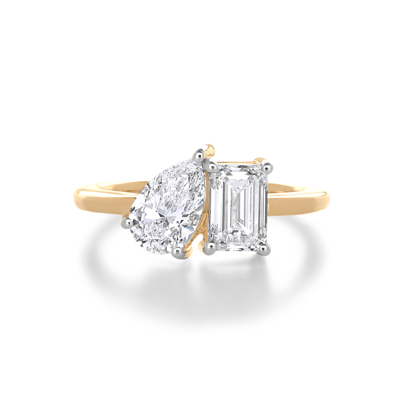 2 carats 2stone Lab Grown Ring