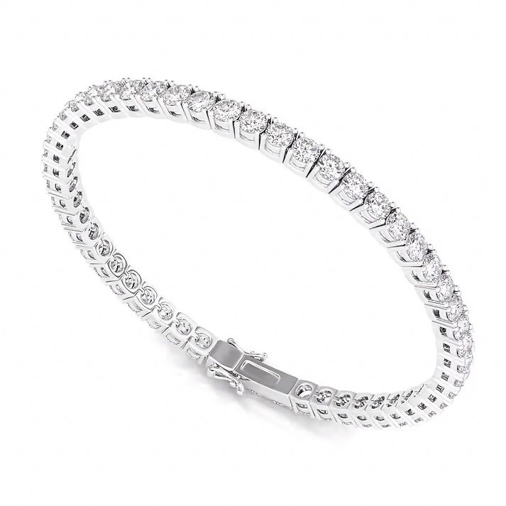 4 Prong Round Cut Classic Tennis Bracelet