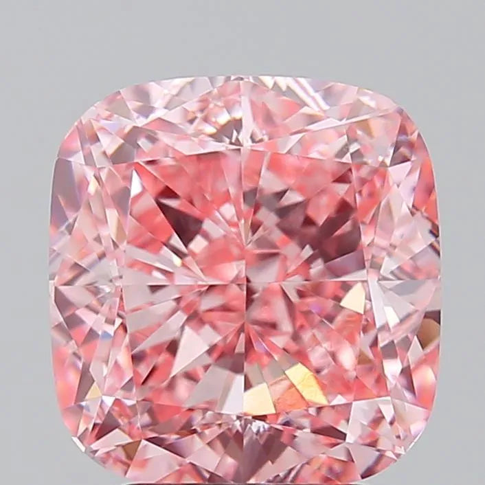 3.51ct Cushion modified Lab Grown Diamond (Colour Fancy Vivid Pink, Clarity VVS2, IGI Certified)