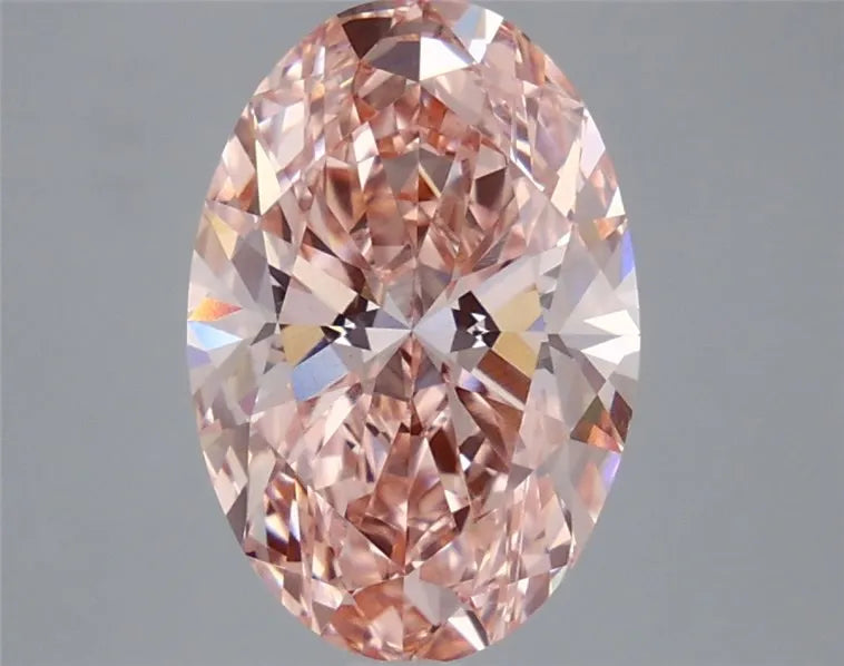 3.56ct Oval Lab Grown Diamond (Colour Fancy Vivid Pink, Clarity VS1, IGI Certified)