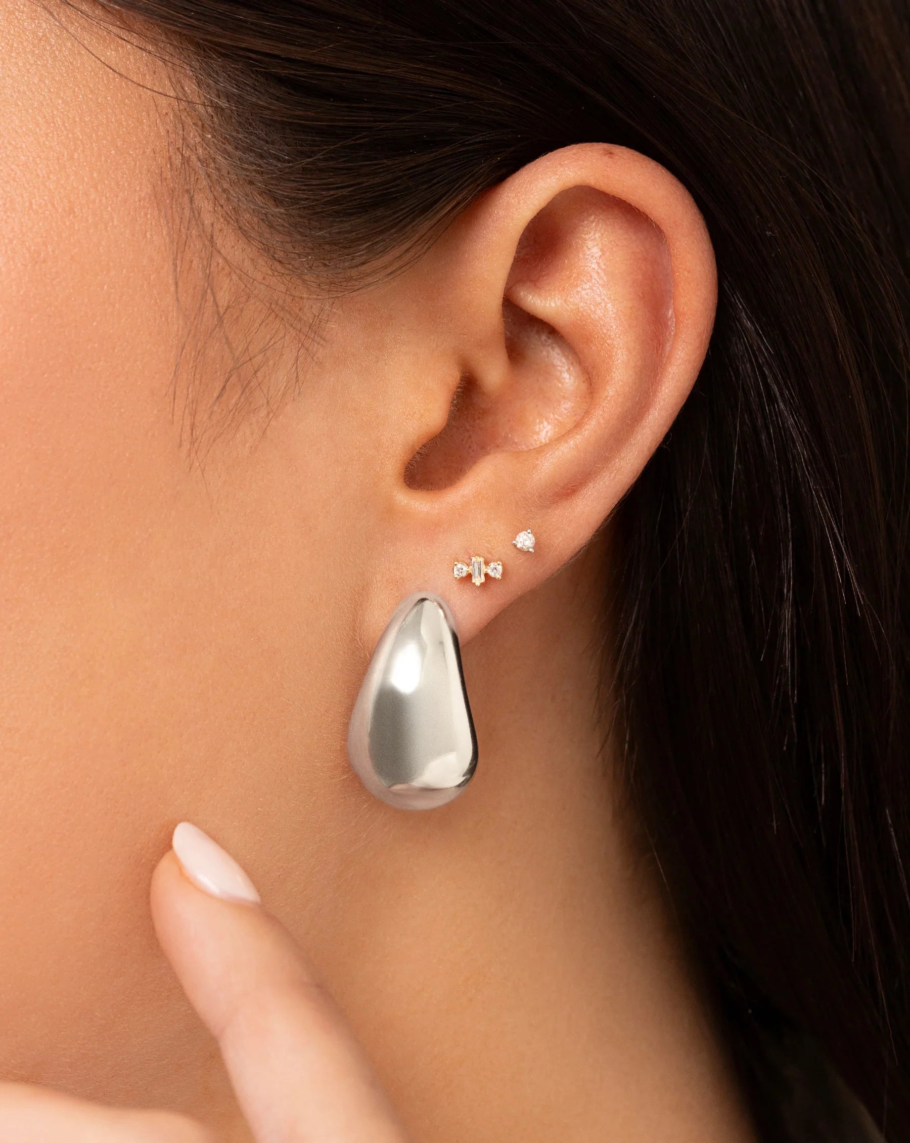 14K Solid Gold Cloud Earrings (bast seller)