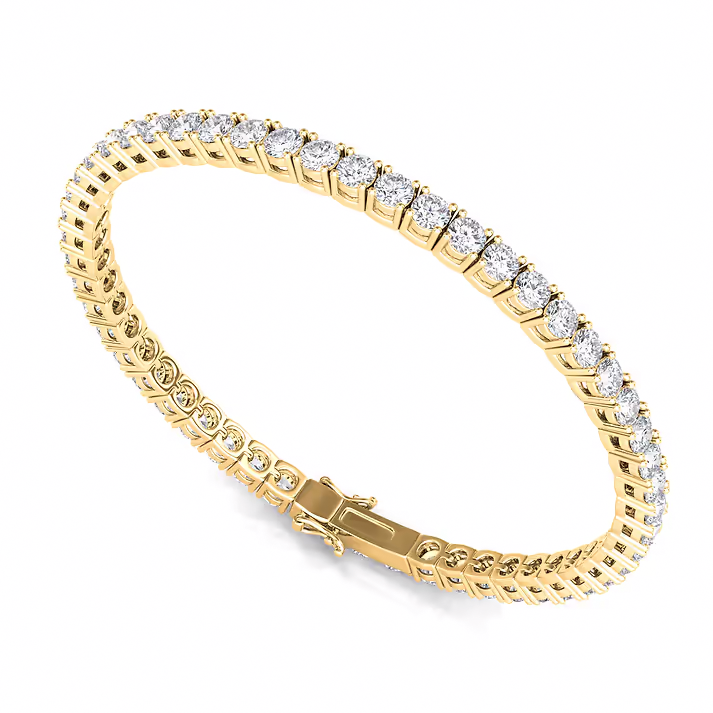 4 Prong Round Cut Classic Tennis Bracelet