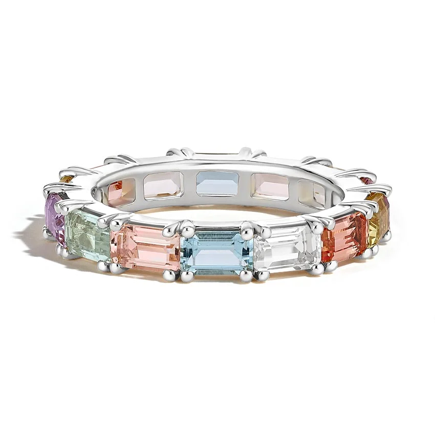 Multicolor Eternity Band with Unique Gems