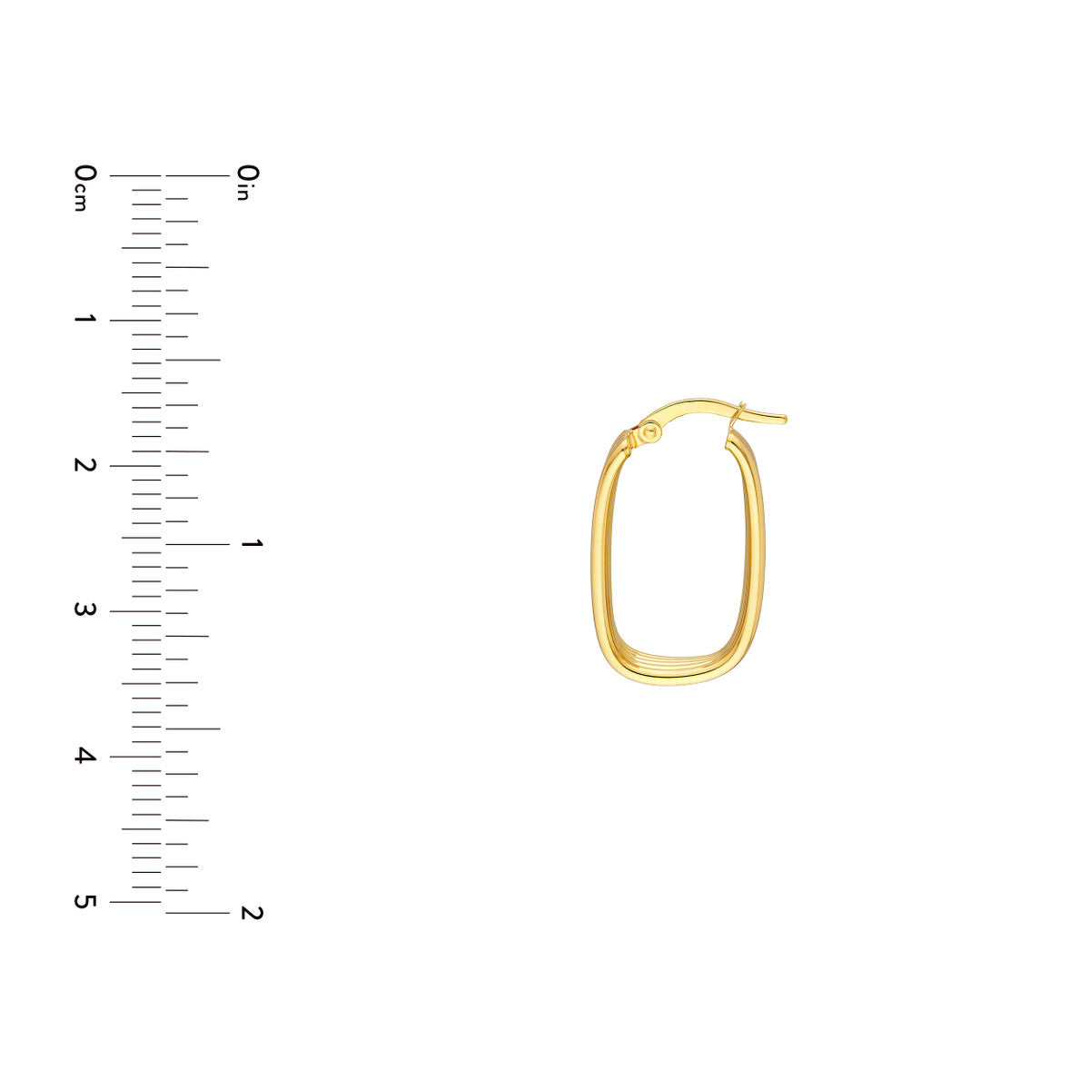 14K Ribbed Hoops