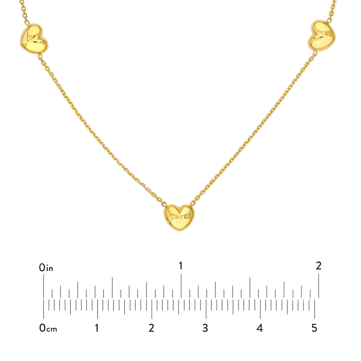 Multi Heart Station Necklace