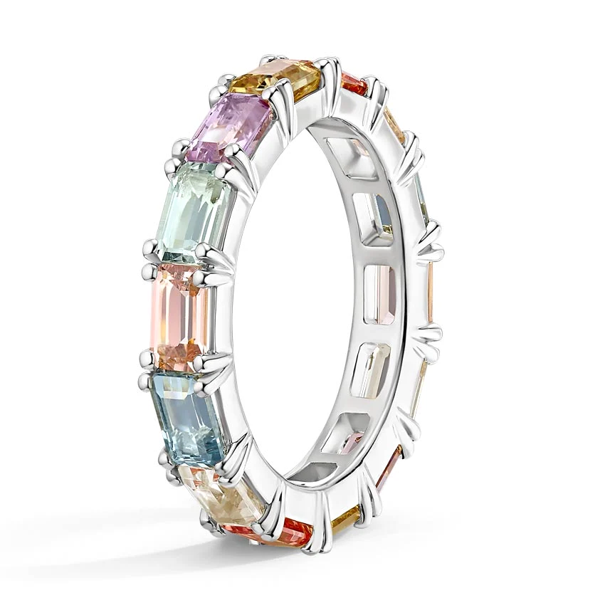 Multicolor Eternity Band with Unique Gems