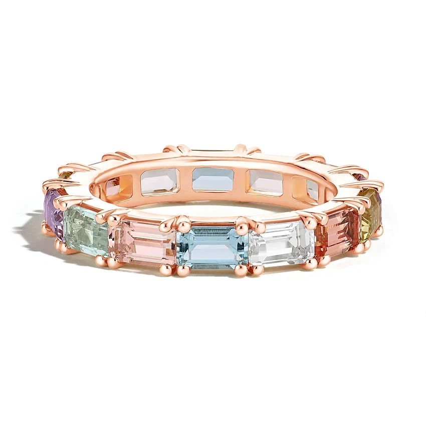 Multicolor Eternity Band with Unique Gems