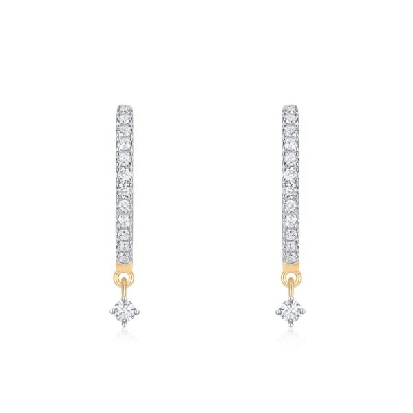 14K Yellow God Hoop Earrings