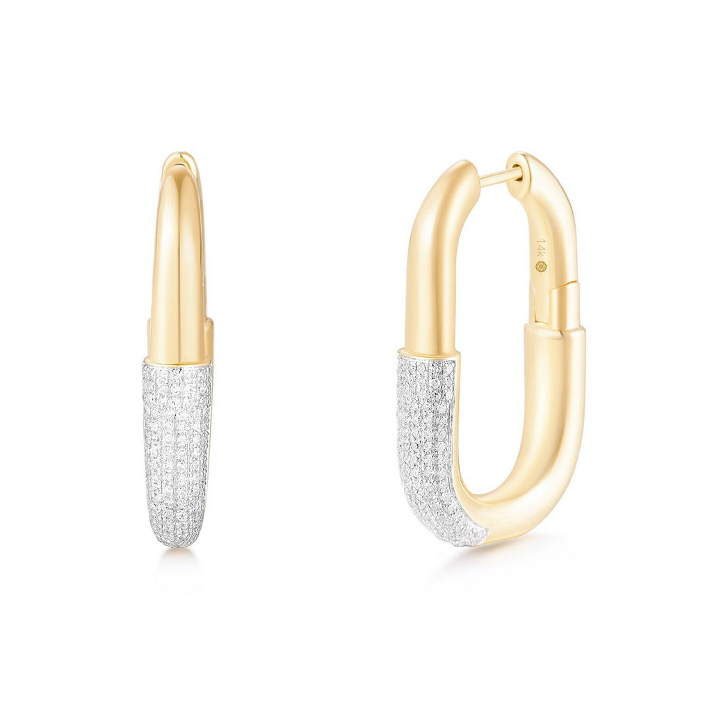 Natural Diamond Bold Hoops