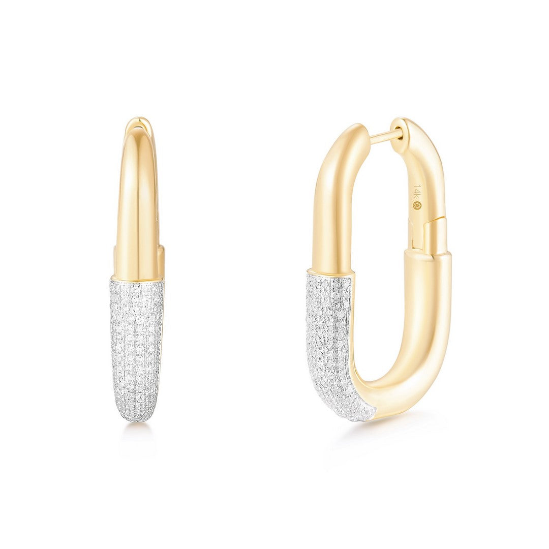 Natural Diamond Bold Hoops