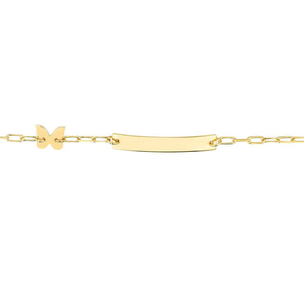 Kid's Paper Clip Chain IDButterfly Bracelet