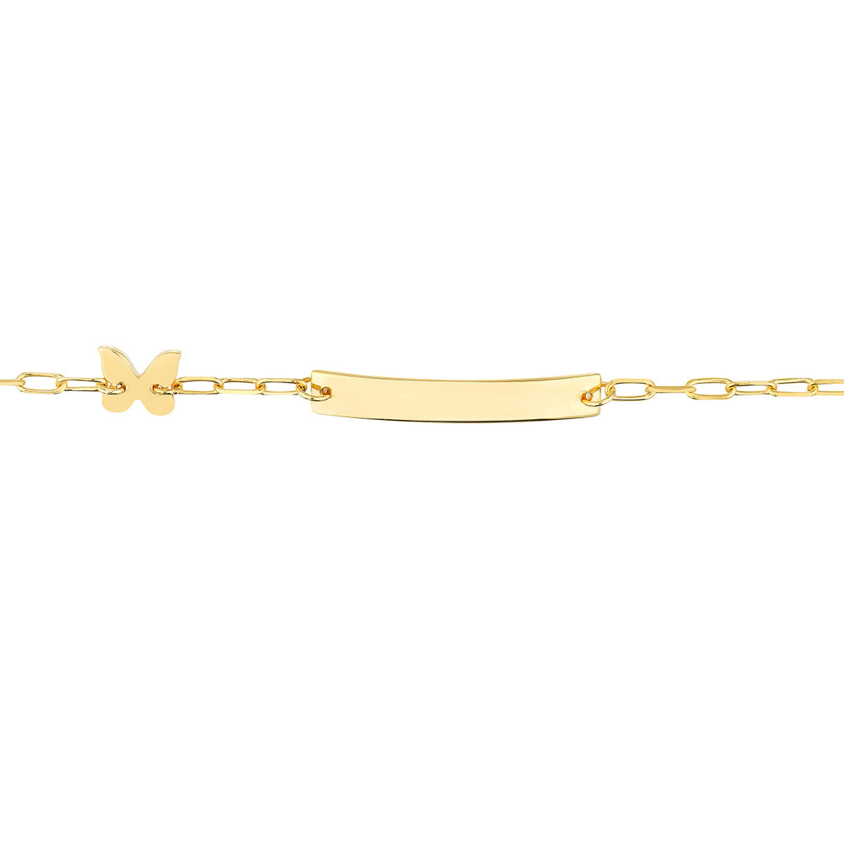 Kid's Paper Clip Chain IDButterfly Bracelet